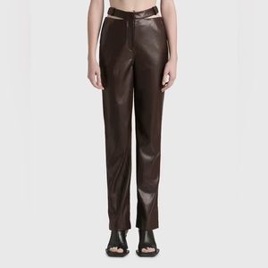 NWOT Jonathan Simkhai Amelia Vegan Leather Wide Leg Pants